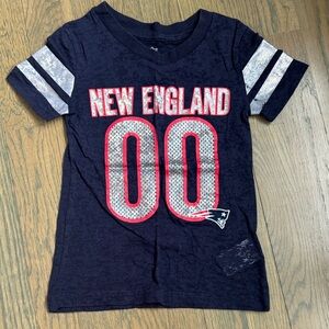 NFL Navy Blue New England Patriots Kids Tee
